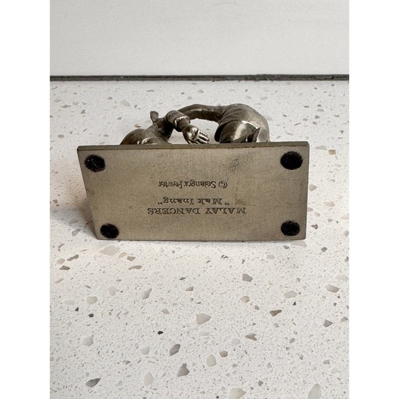 Selangor Pewter Malay Dancers‎ Mak Inang Figurine Statue Collectible - Picture 4 of 5